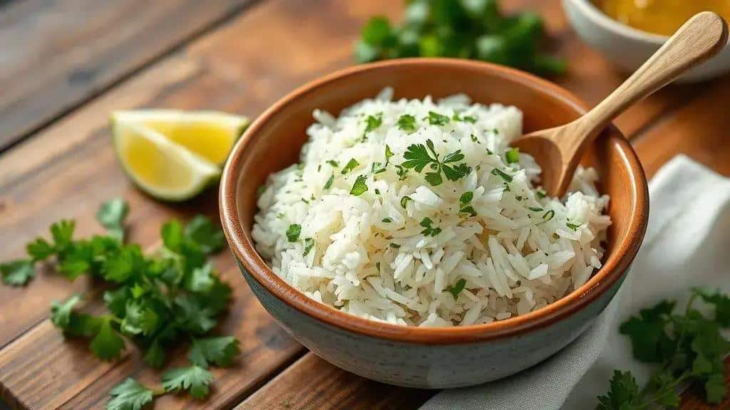 Arroz com Limão e Coentro Texas e Sudoeste cilantro lime rice 3 Arroz com Limão e Coentro Texas e Sudoeste cilantro lime rice