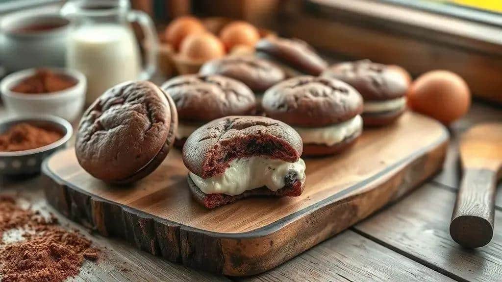 Biscoitos Recheados de Chocolate New England whoopie pies