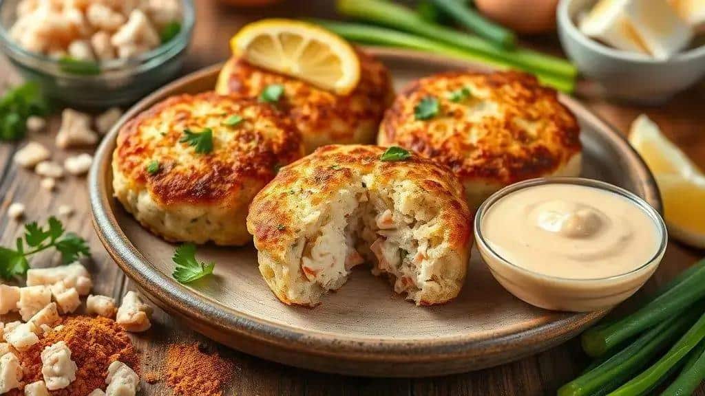 Bolinhos de Caranguejo Picantes Cajun & Creole crab cakes