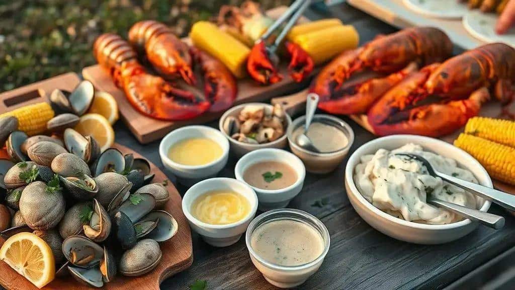 Combinações de frutos do mar e molhos recomendados