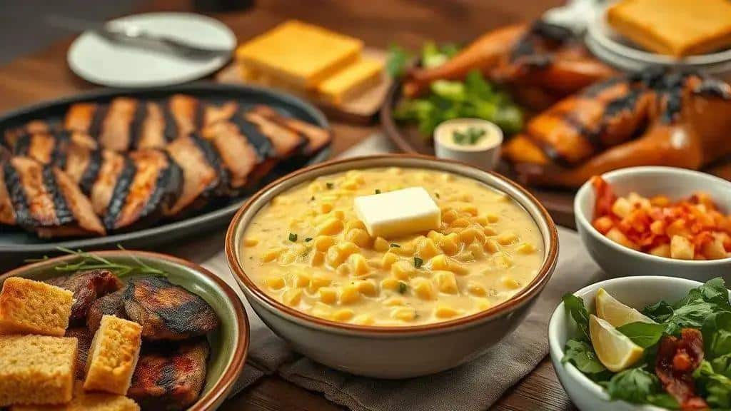 Combinações e como servir milho cremoso em jantares