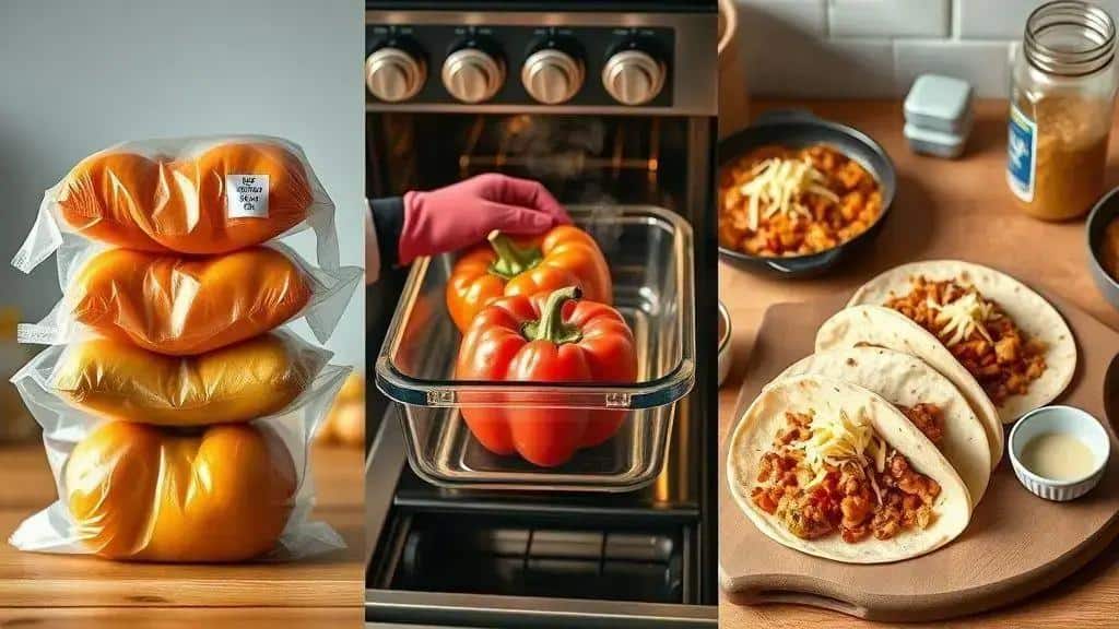 Como congelar e reaproveitar sobras de pimentões recheados