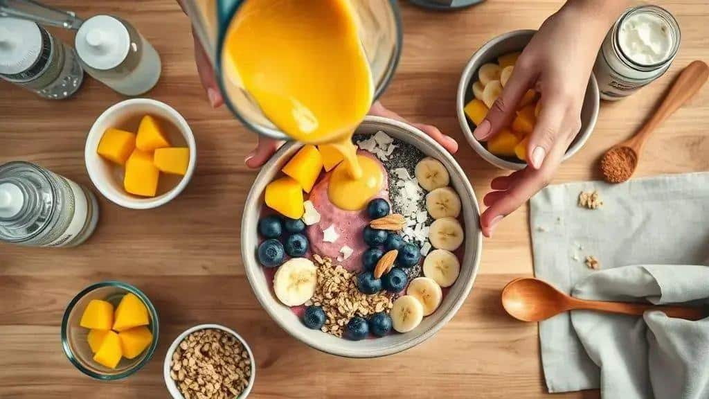 Como preparar a California Smoothie Bowl passo a passo Como preparar a California Smoothie Bowl passo a passo