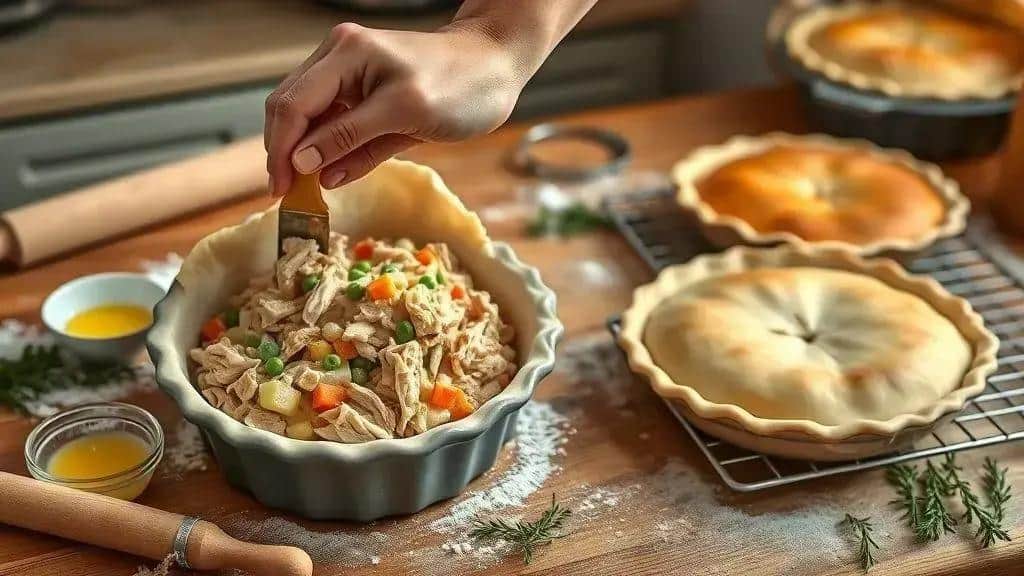 Como preparar a torta de frango Chicken Pot Pie passo a passo