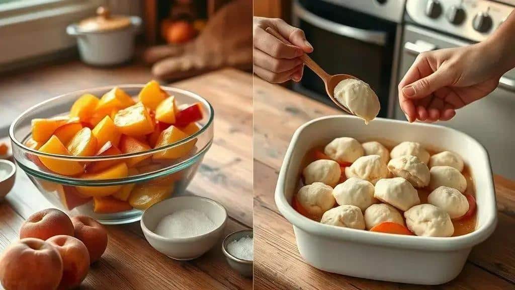 Como preparar a torta de pêssego do sul dos EUA passo a passo