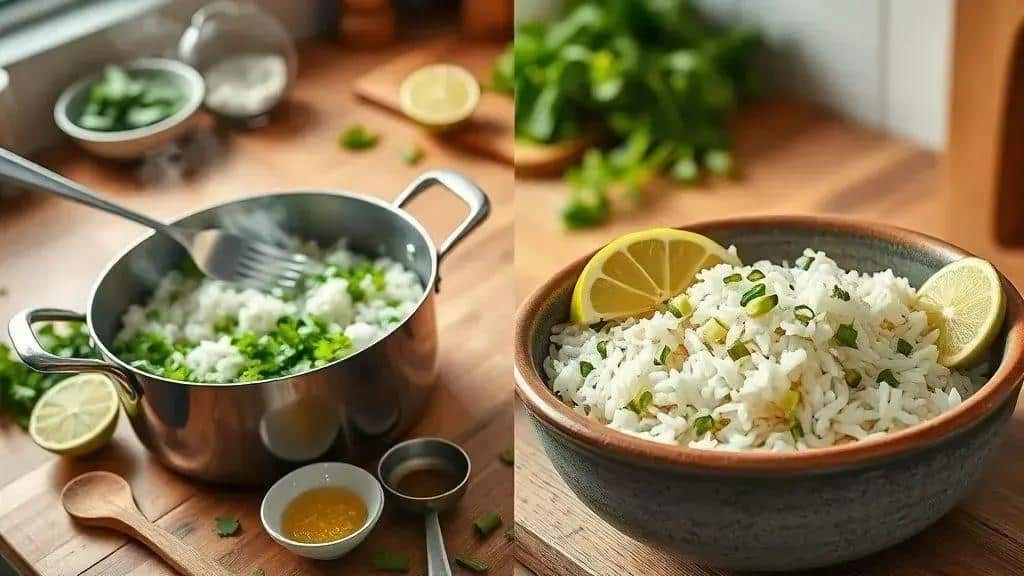 Como preparar arroz com limão e coentro passo a passo