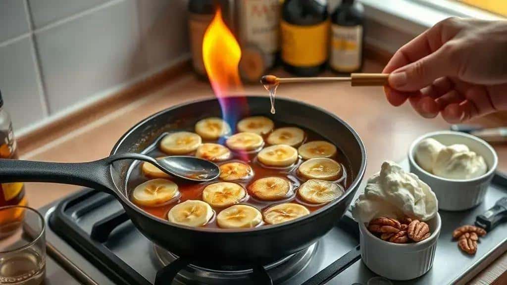 Como preparar Bananas Foster passo a passo