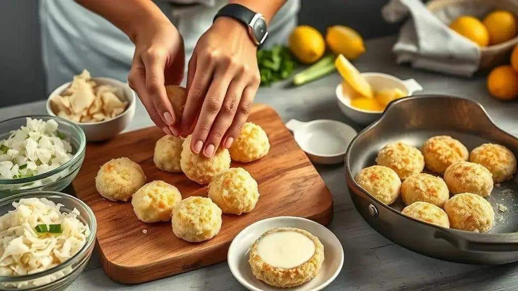 Como preparar bolinhos de bacalhau New England passo a passo