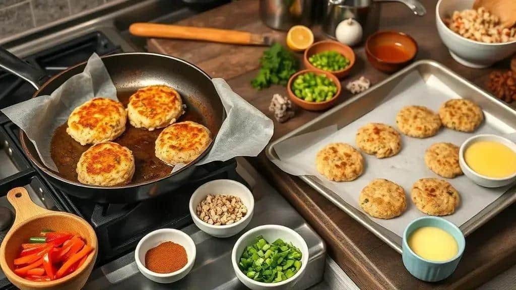 Como preparar bolinhos de caranguejo picantes cajun passo a passo