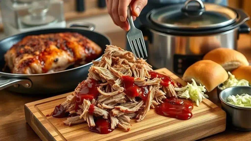 Como preparar carne de porco desfiada com molho sul dos EUA: passo a passo