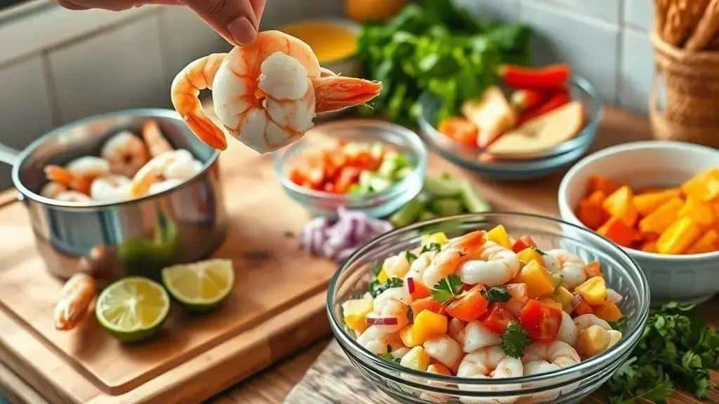 Como preparar Ceviche de Camarão passo a passo Como preparar Ceviche de Camarão passo a passo