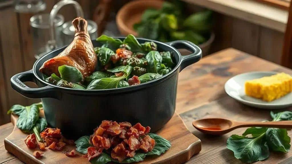 Como preparar collard greens refogada passo a passo