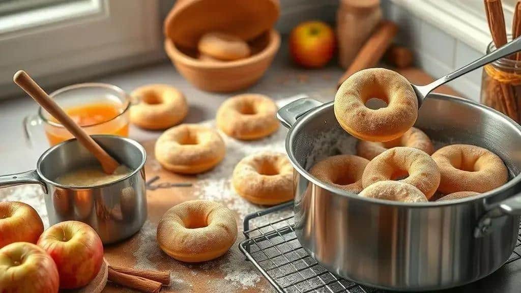 Como preparar donuts de sidra de maçã passo a passo