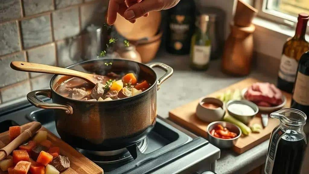 Como preparar ensopado de carne e legumes Midwest beef stew