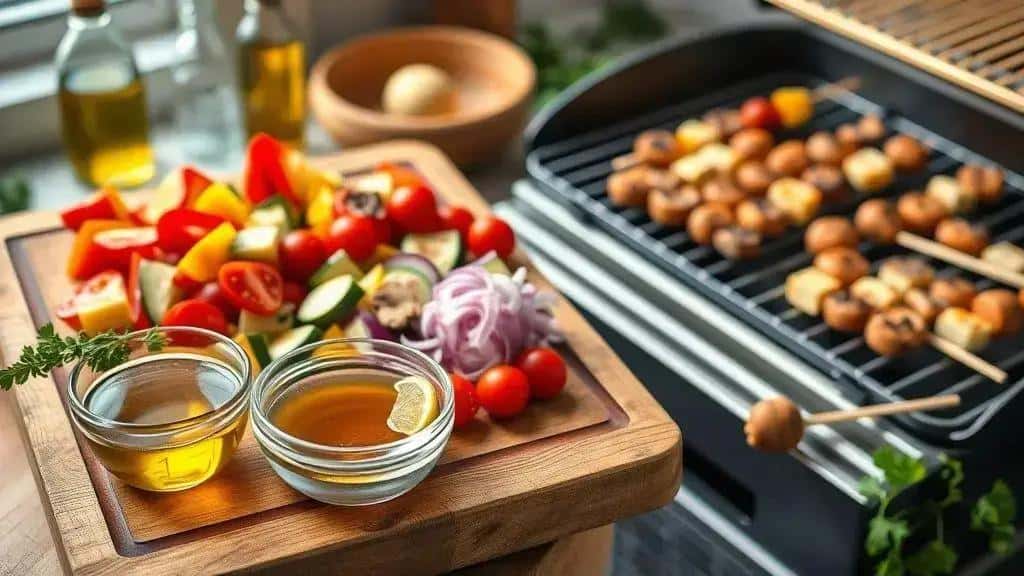 Como preparar espetinhos de legumes grelhados passo a passo Como preparar espetinhos de legumes grelhados passo a passo