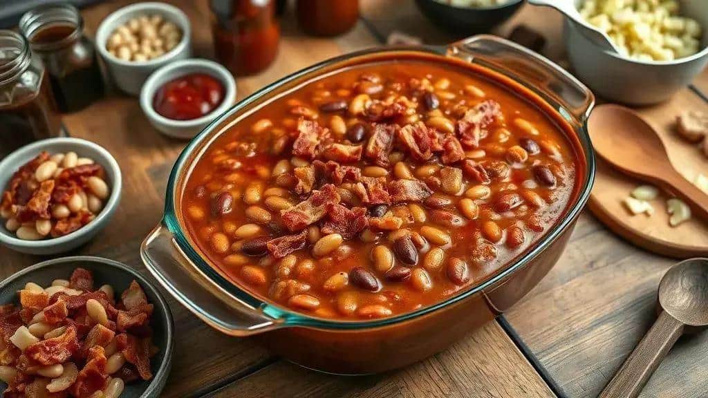 Como preparar feijão assado com bacon sul dos EUA