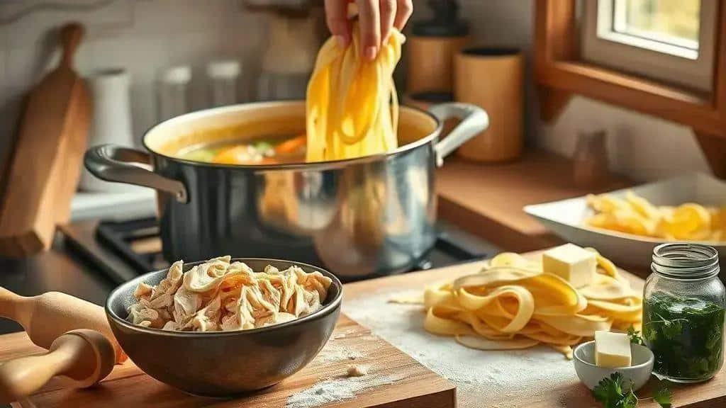 Como preparar frango com macarrão caseiro Midwest