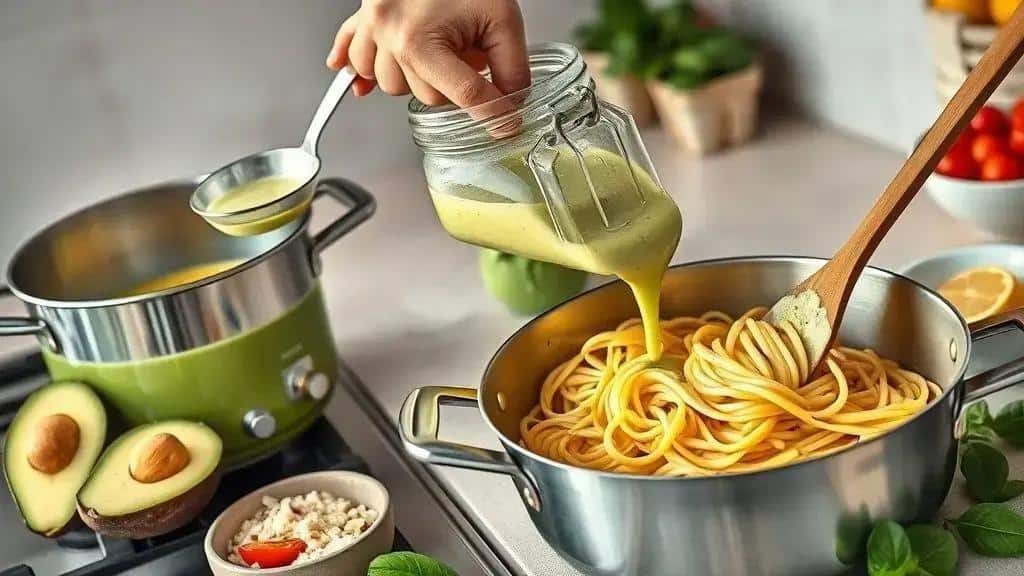 Como preparar Massa Cremosa com Abacate e Limão passo a passo