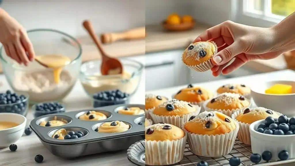 Como preparar muffins de mirtilo New England passo a passo Como preparar muffins de mirtilo New England passo a passo