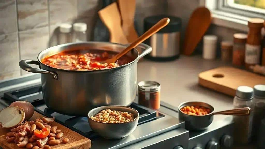 Como preparar o ensopado de carne Midwest chili passo a passo