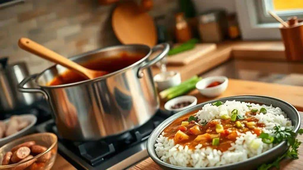 Como preparar o ensopado de frango Cajun passo a passo