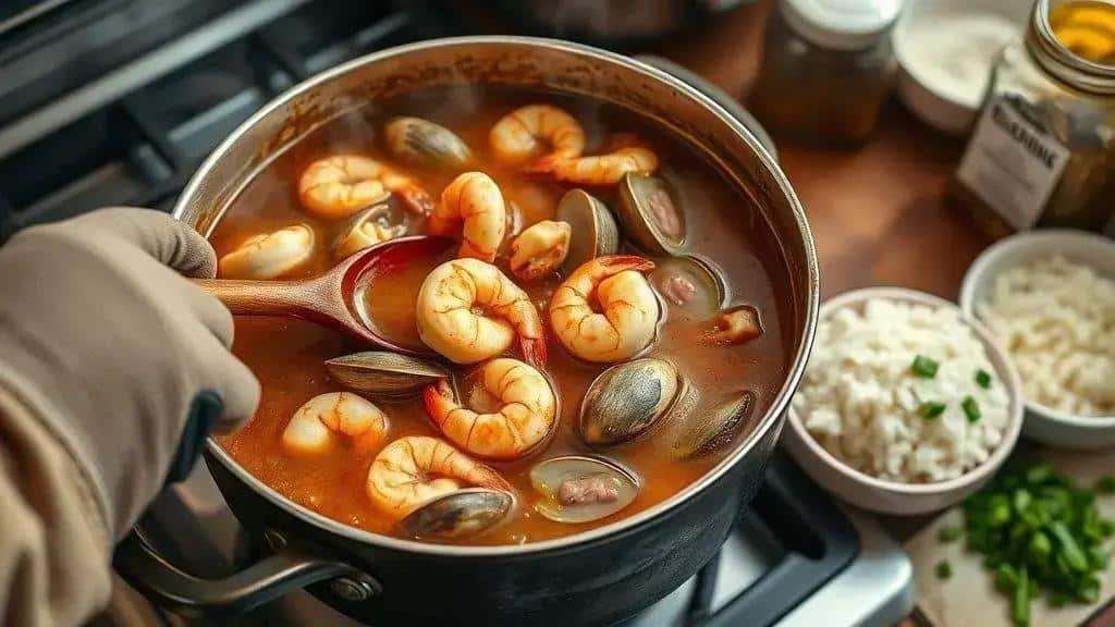 Como preparar o ensopado de frutos do mar passo a passo