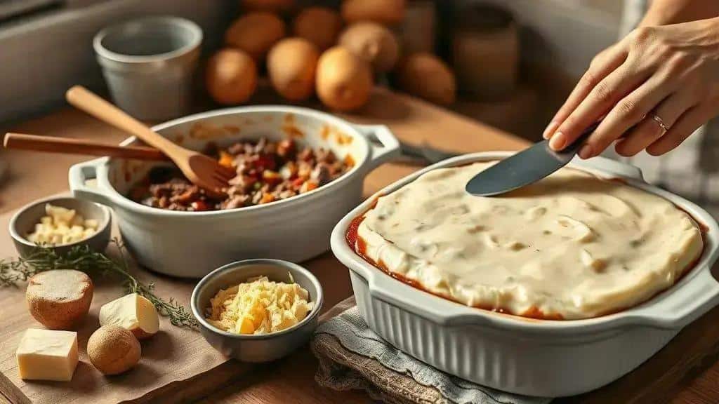 Como preparar o escondidinho de carne e purê midwest shepherd’s pie passo a passo