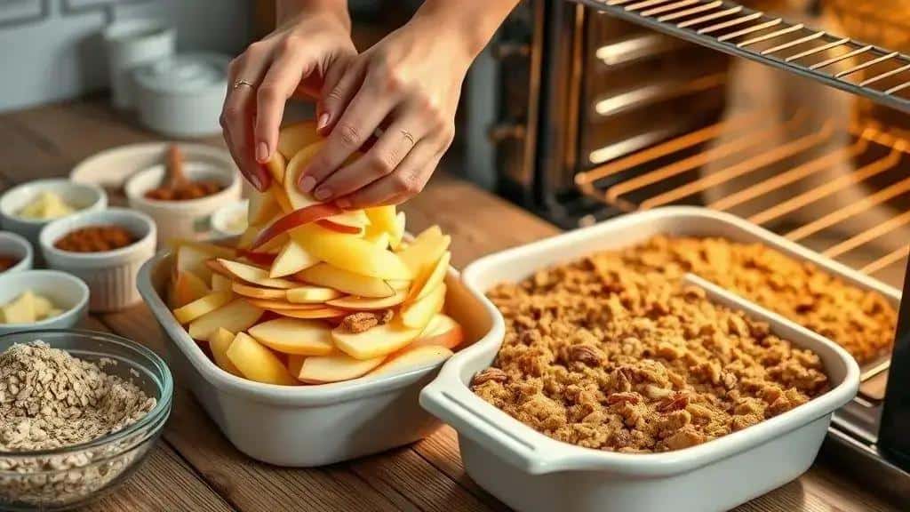 Como preparar o Midwest apple crisp passo a passo