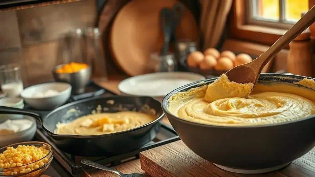 Como preparar o pão de milho caseiro Midwest cornbread Como preparar o pão de milho caseiro Midwest cornbread