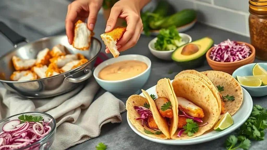 Como preparar os fish tacos californianos passo a passo