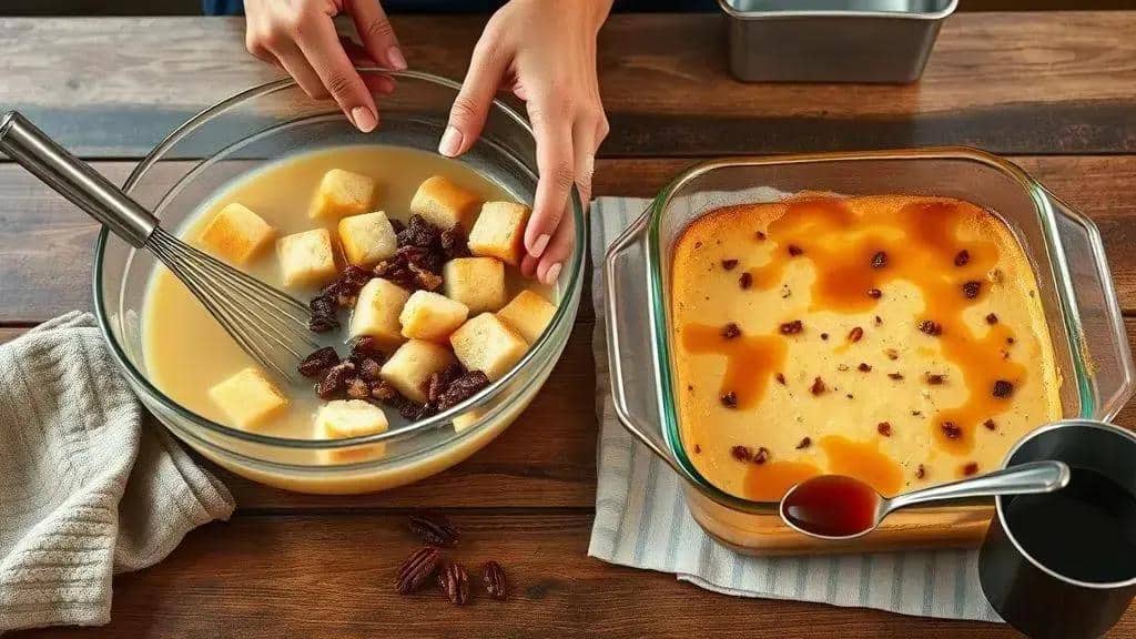 Como preparar pudim de pão Creole Cajun passo a passo