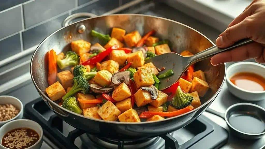 Como preparar Refogado de Tofu passo a passo Como preparar Refogado de Tofu passo a passo