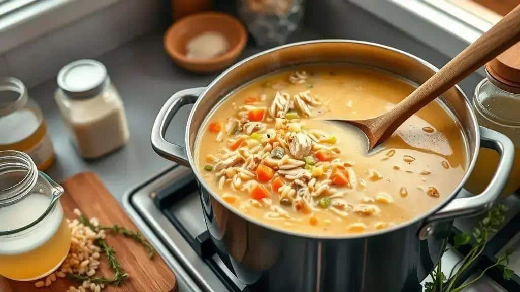 Como preparar Sopa de Arroz Selvagem e Frango passo a passo