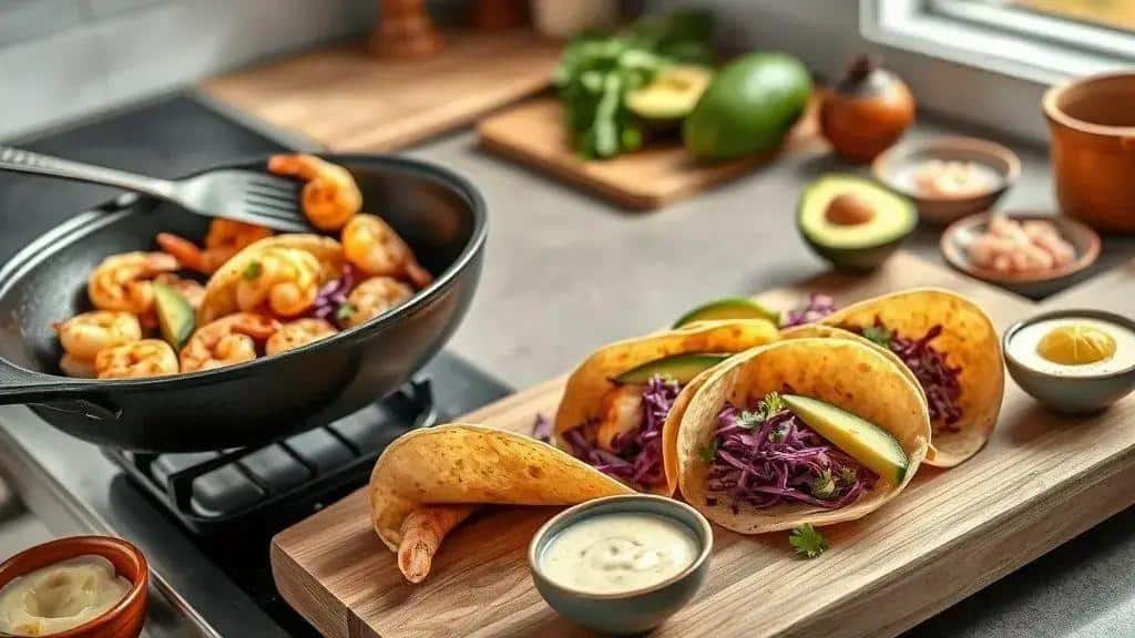 Como preparar Tacos de Camarão Californianos passo a passo
