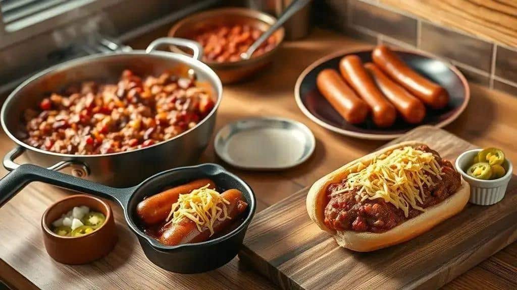 Como preparar Texas Chili Dogs passo a passo Como preparar Texas Chili Dogs passo a passo