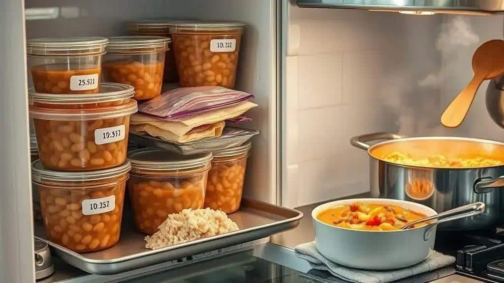 Conservação, congelamento e reaproveitamento de sobras