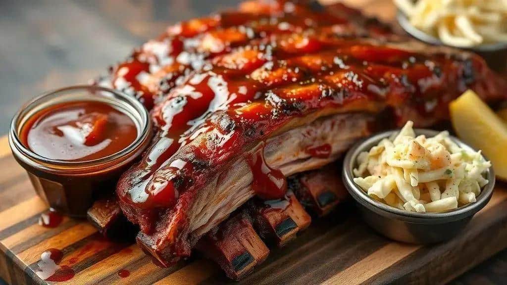 Costelinhas com Molho Barbecue Midwest bbq ribs