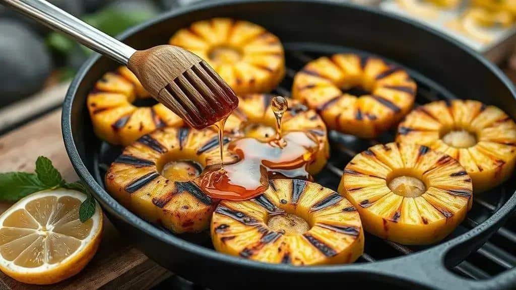 Dicas de grelha e caramelização para abacaxi perfeito Dicas de grelha e caramelização para abacaxi perfeito