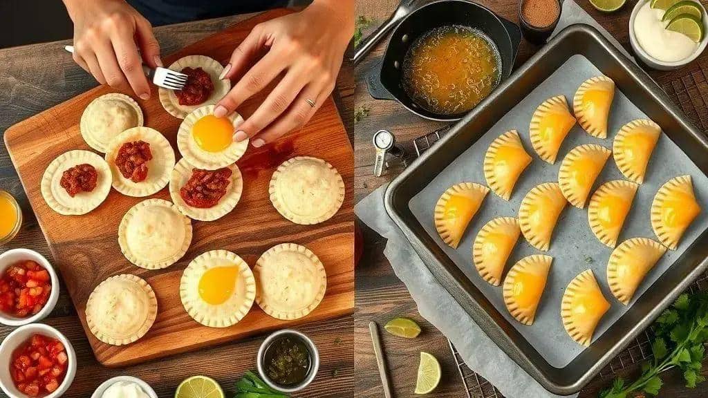 Dicas de montagem, fritura e opção assada Dicas de montagem, fritura e opção assada