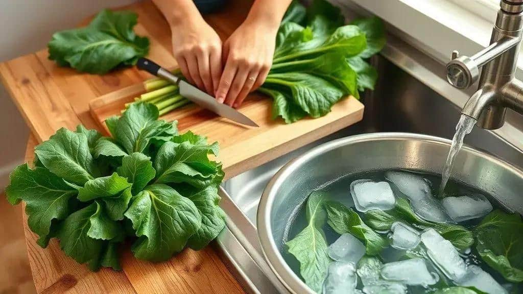 Dicas para escolher e limpar a couve (collard greens)
