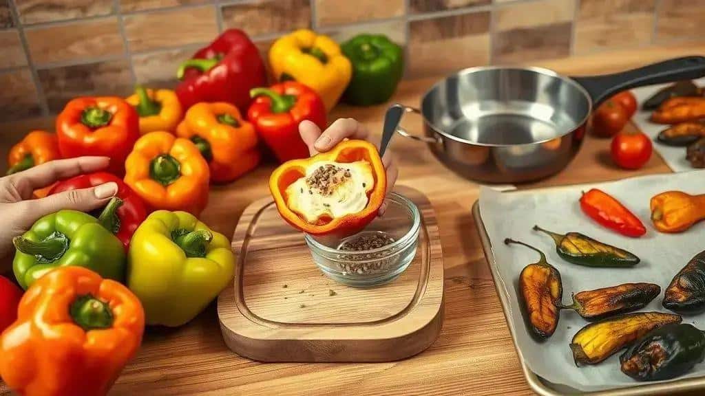 Dicas para escolher e preparar os pimentões