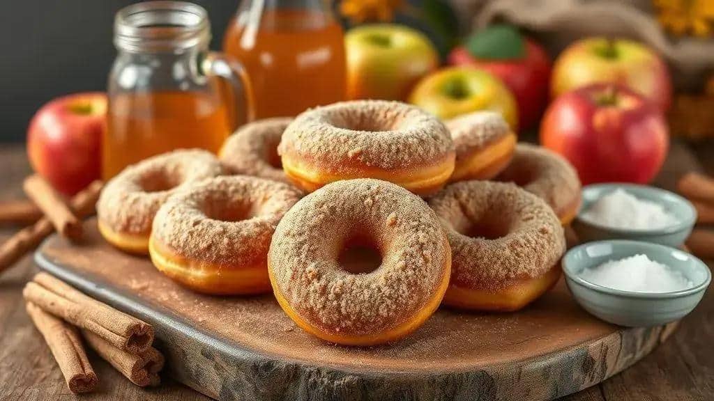 Donuts de Sidra de Maçã New England apple cider donuts