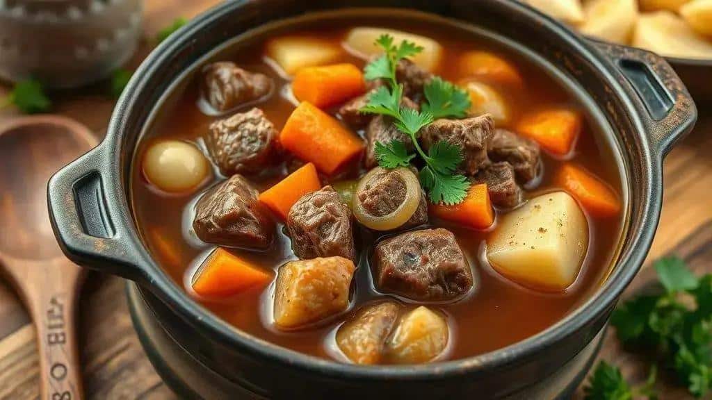 Ensopado de Carne e Legumes Midwest beef stew
