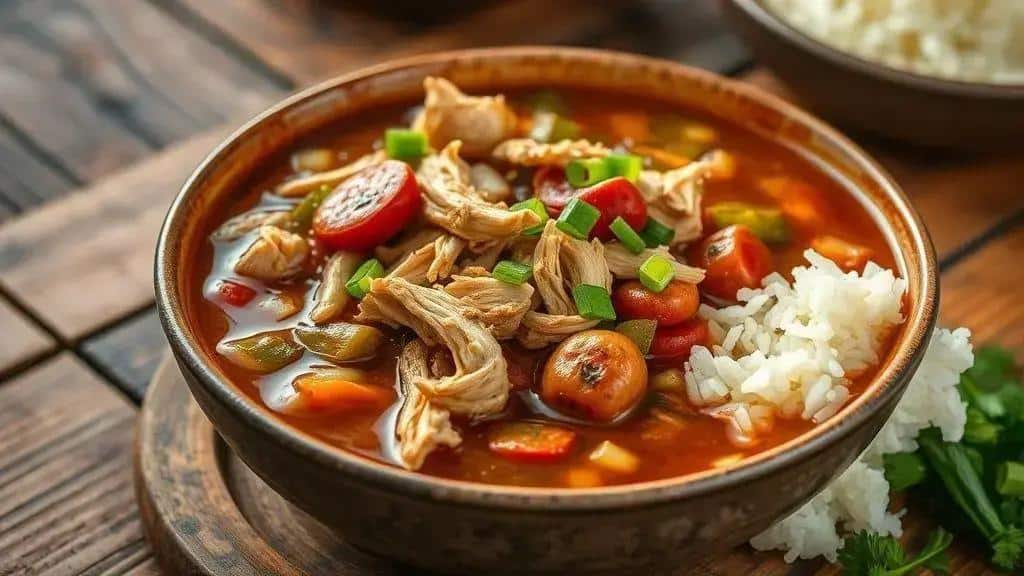 Ensopado de Frango Cajun Cajun & Creole chicken gumbo