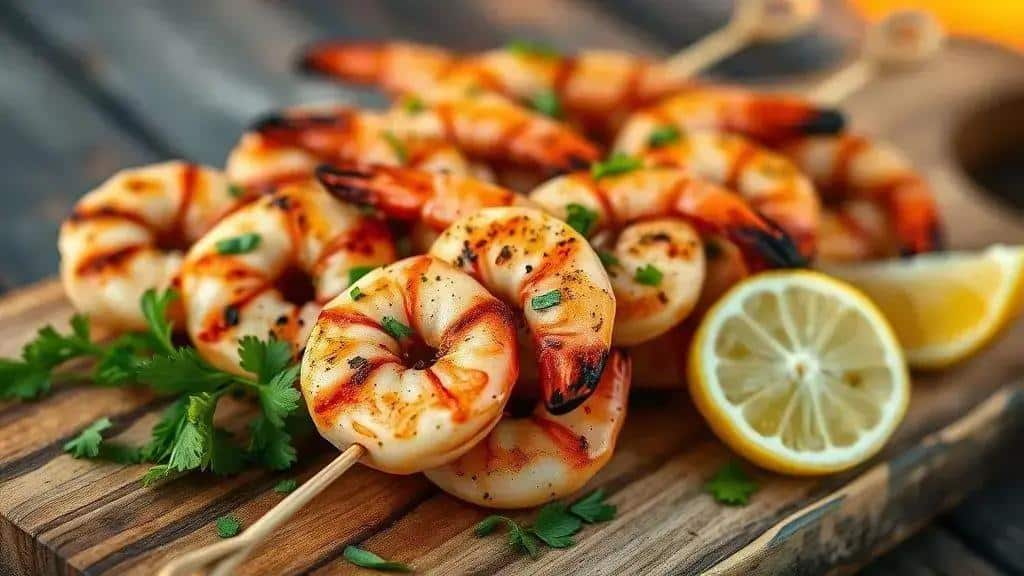 Espetinhos de Camarão Cajun Cajun & Creole shrimp skewers