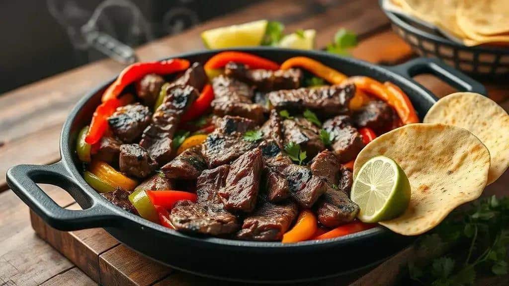 Fajitas de Carne Grelhada Texas e Sudoeste beef fajitas