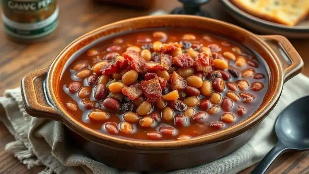 Feijão Assado com Bacon Sul dos EUA baked beans