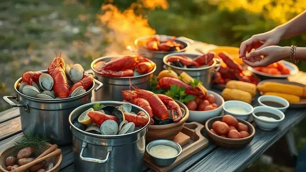 Festa de Frutos do Mar New England clambake
