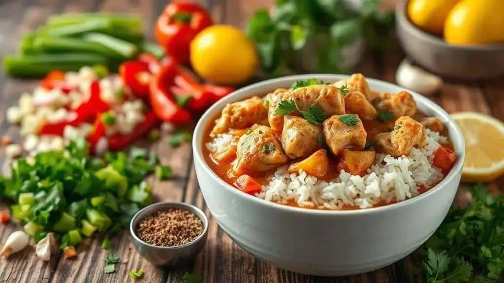 Frango ao Molho Creole Cajun & Creole chicken etouffee