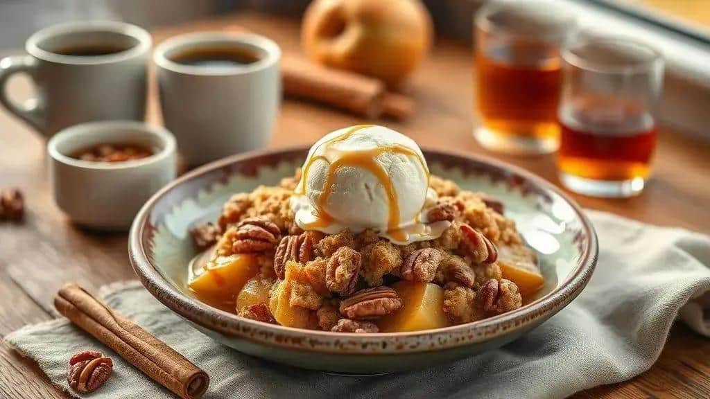 Harmonização e como servir o apple crisp